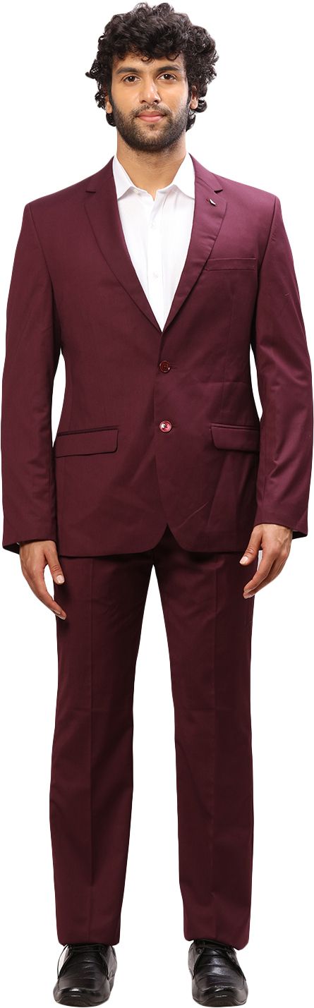 park avenue Men SB2 BASIC NOTCH LAPEL-REGULAR FIT Solid Suit-picture-23