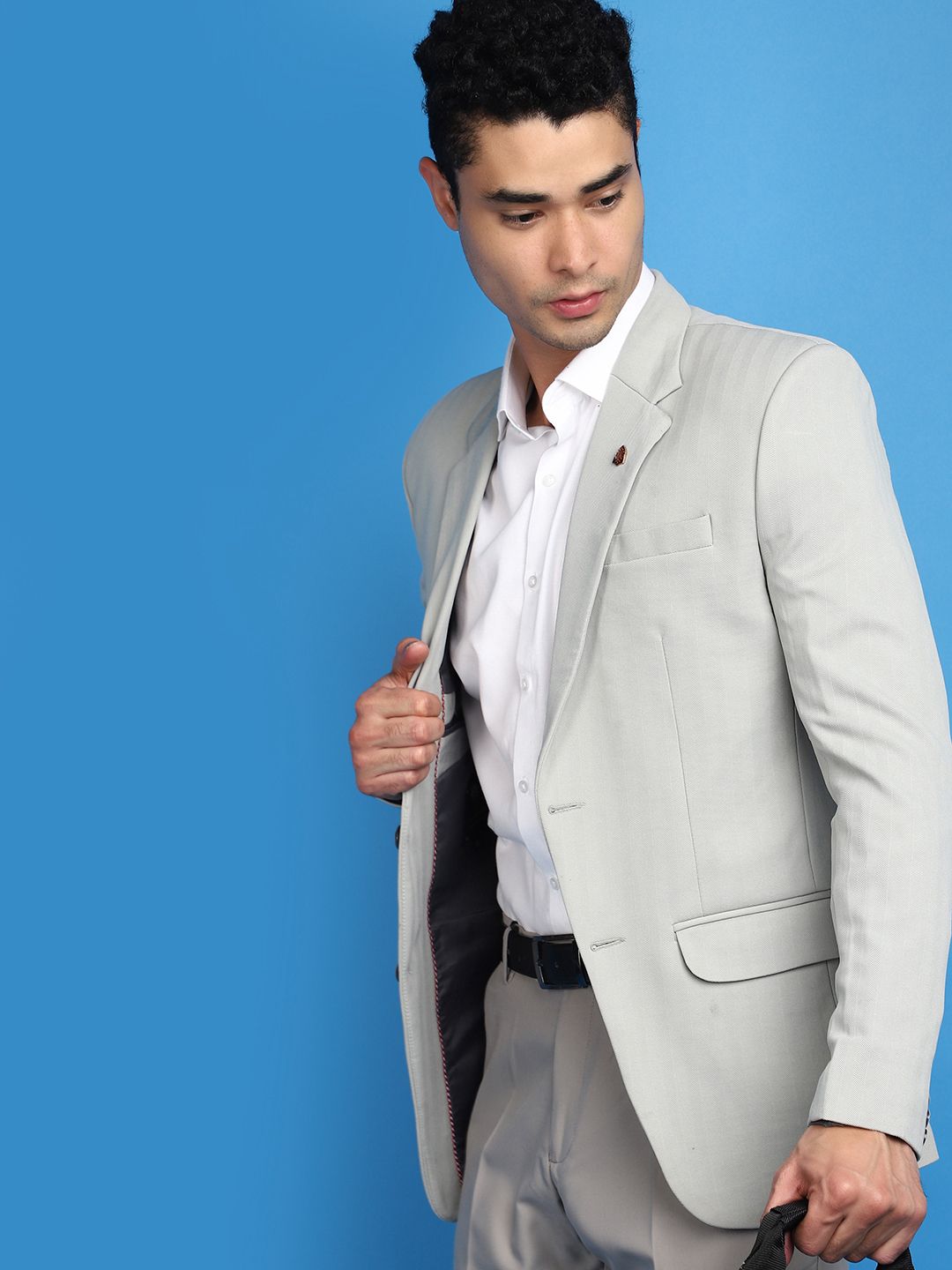v-mart Men Solid Single Breasted Casual Blazer-picture-19