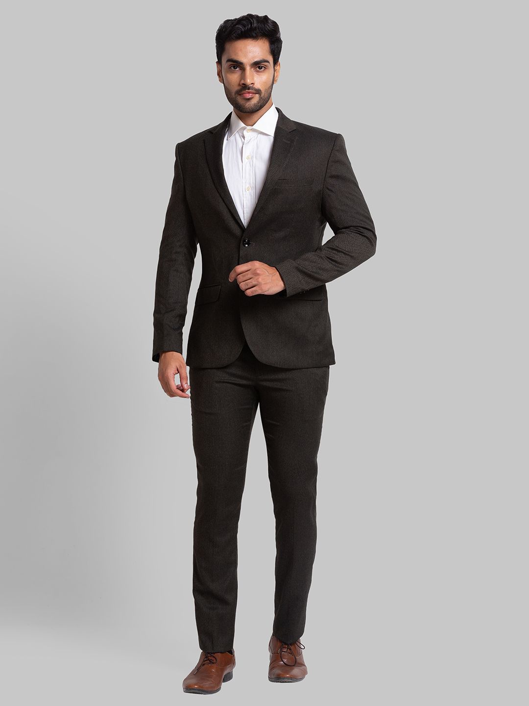 parx Men CLEAN LAPEL 2 BTN SUIT IN URBAN FT Self Design Suit-picture-31