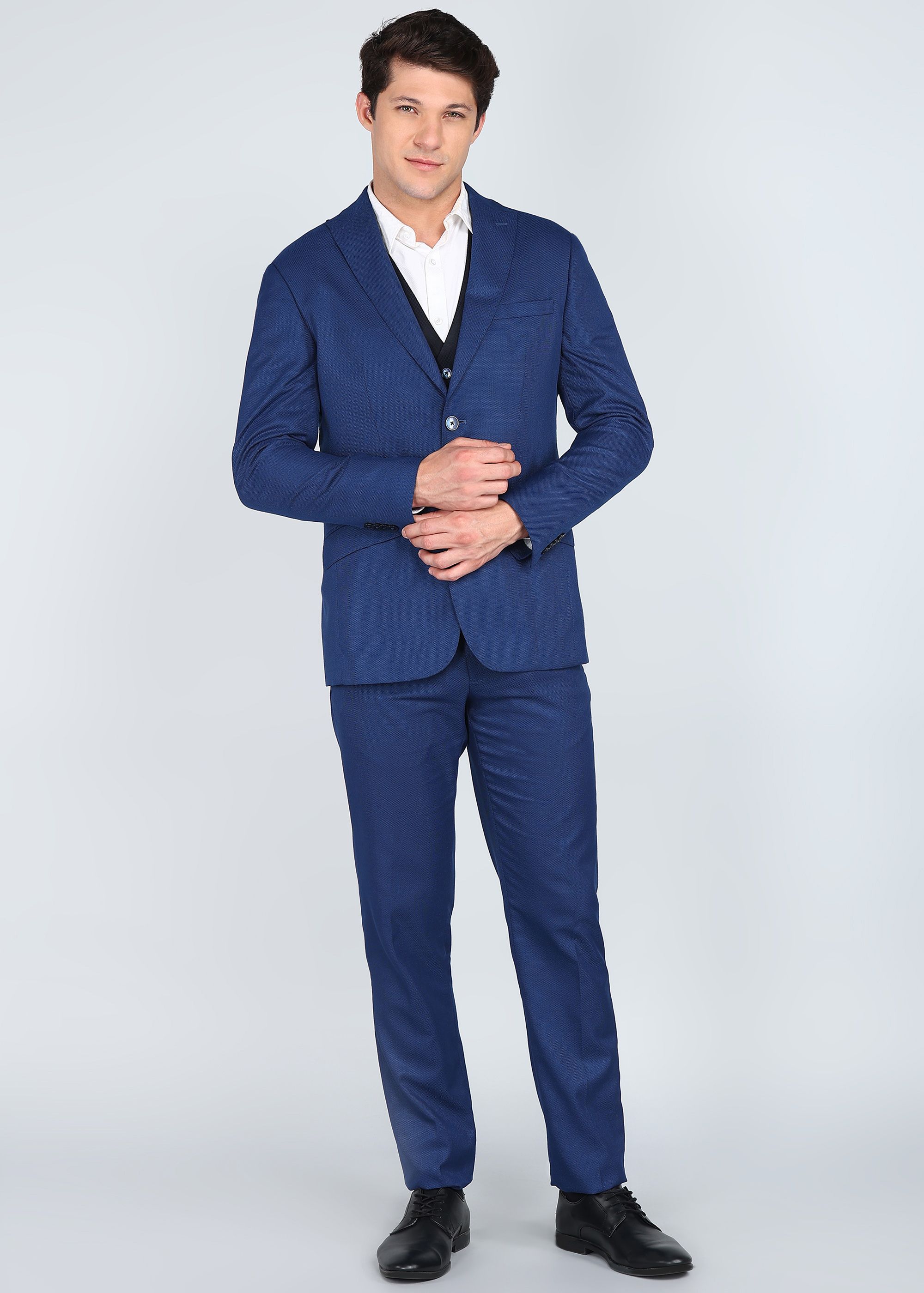 peter england Men Suit Textured Suit-picture-20