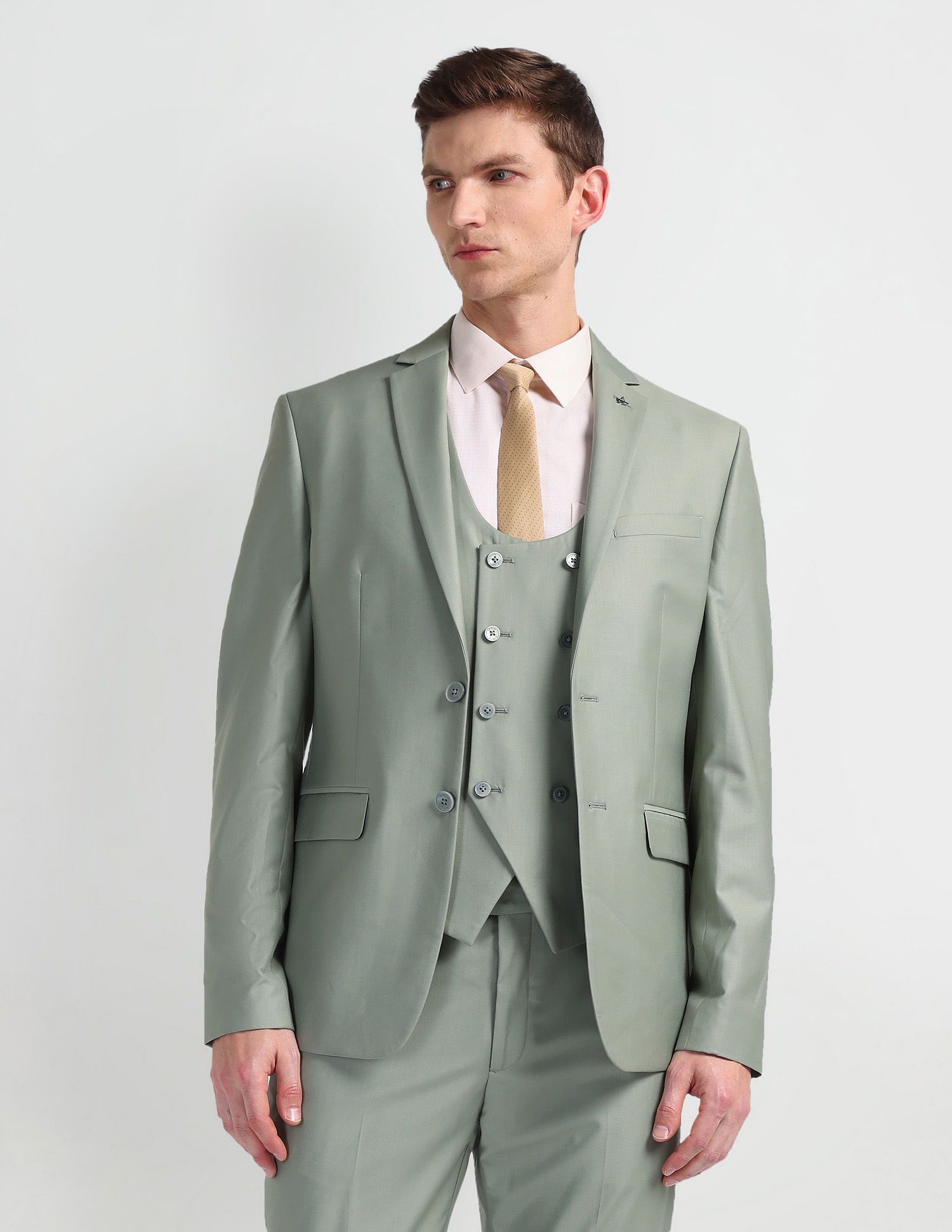 arrow Men 3 Piece Solid Suit-picture-23
