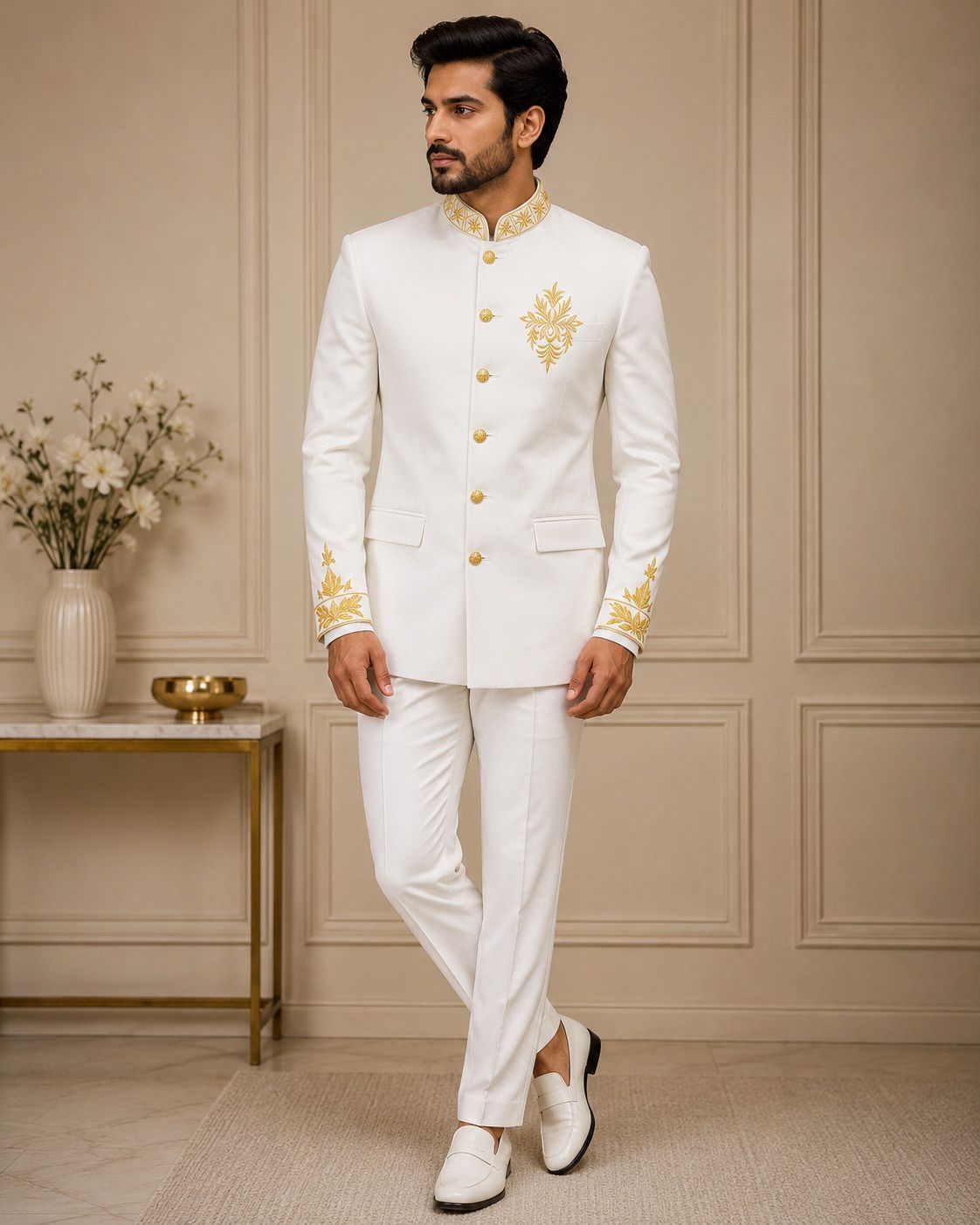 ethinix Men coat pant Embroidered Suit-picture-14