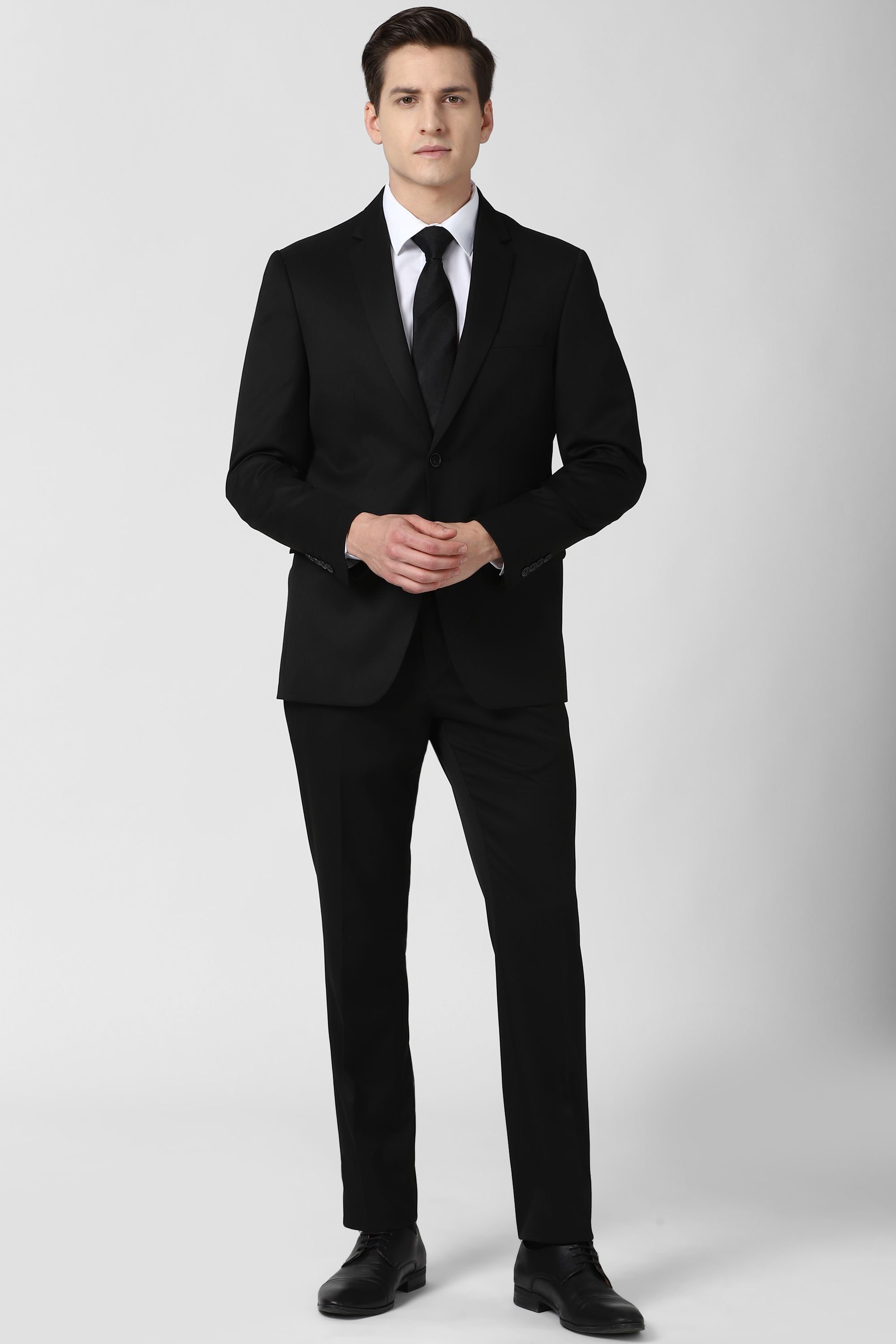 peter england Men 2 Piece suit Solid Suit-picture-24