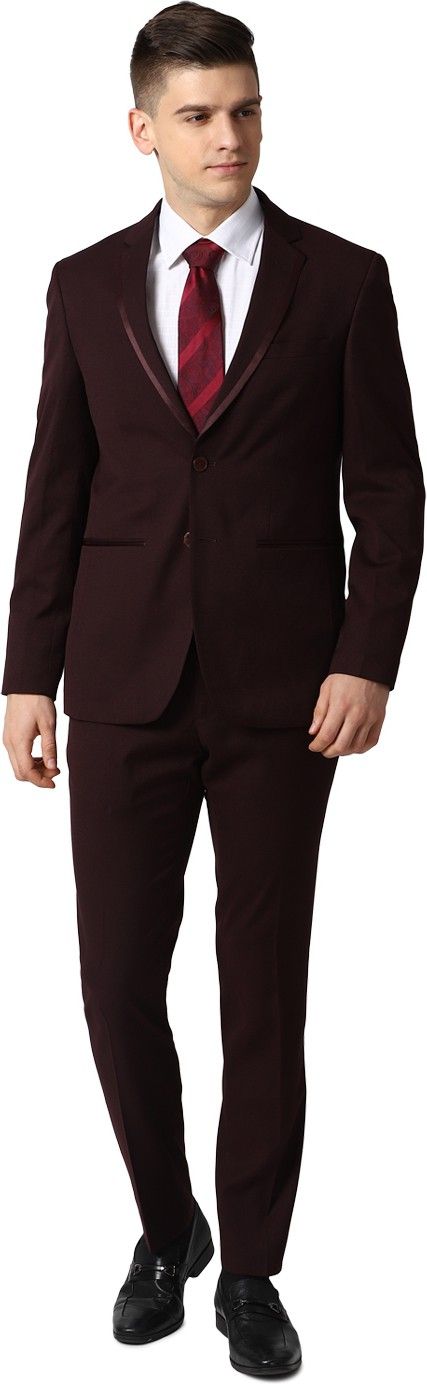 peter england Men Single Breasted Solid Suit-picture-26