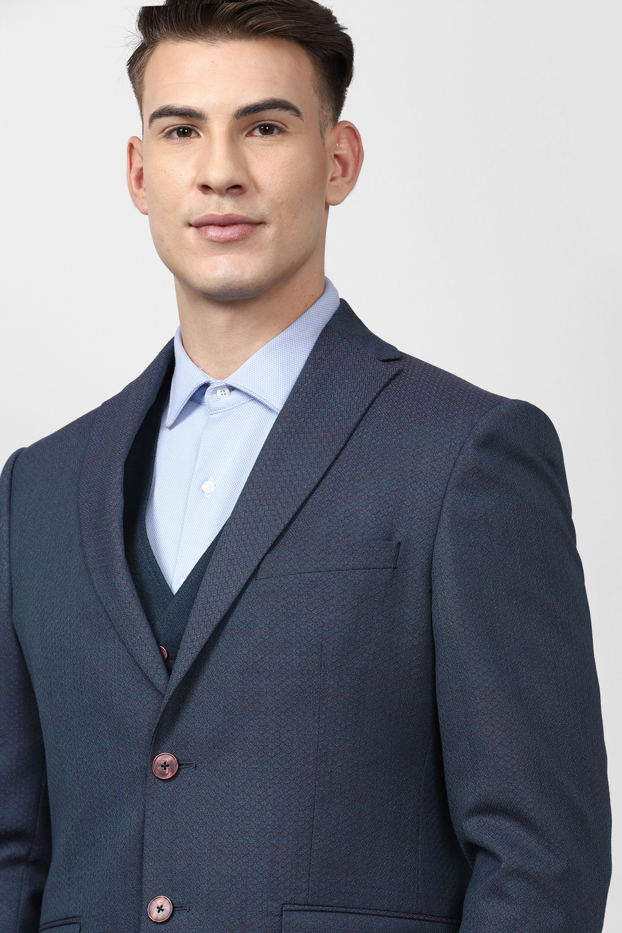 peter england Men Suits Textured Suit-picture-30