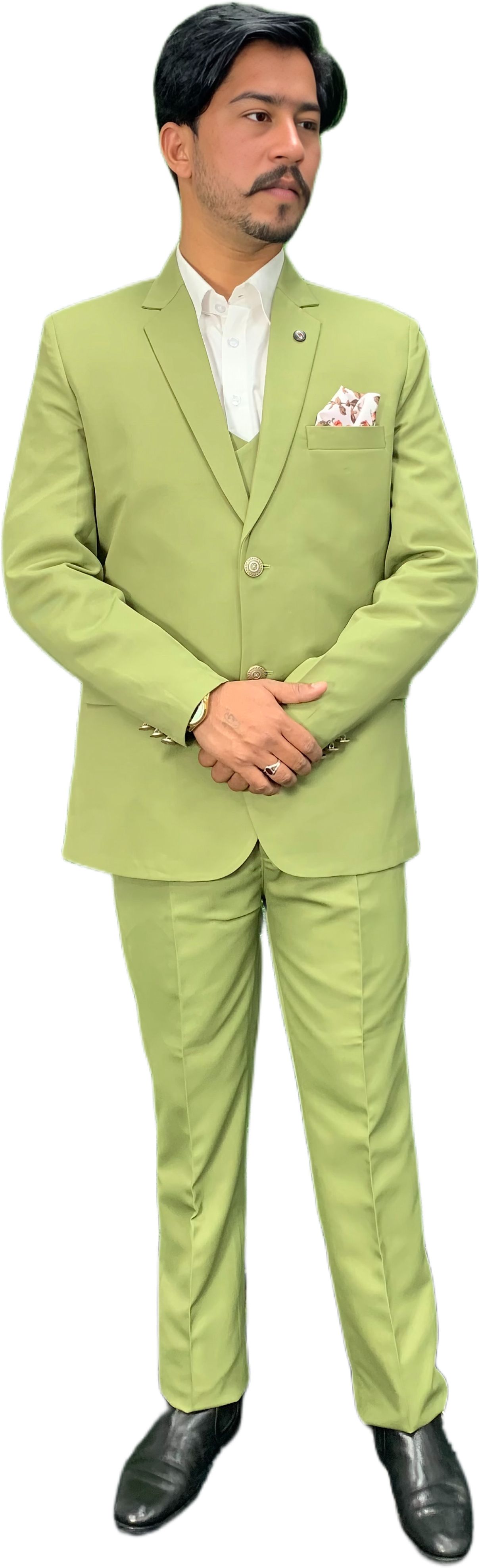 gargian master cut Men Single Breasted Solid Suit-picture-19