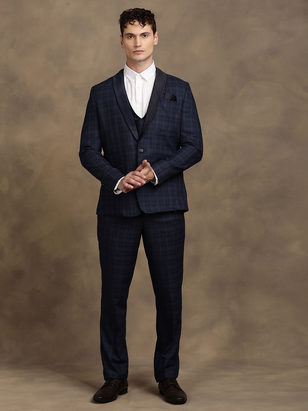 turtle Men 3 Piece Suit Checkered Suit-picture-21