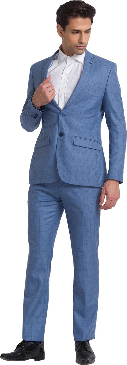 raymond Men SB 2BTN NOTCH LPL SUIT-2PCS SLIM FIT Checkered Suit-picture-11