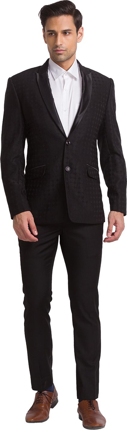 park avenue Men 2SB PEAK TUX 2PC- SUPER SLIM Solid Suit-picture-18