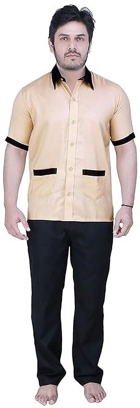 fabuniforms Men Uniform Set for Men Housekeeping, Hotel Staff, Hospital Staff Dress Set (Beige) Solid Suit-picture-34
