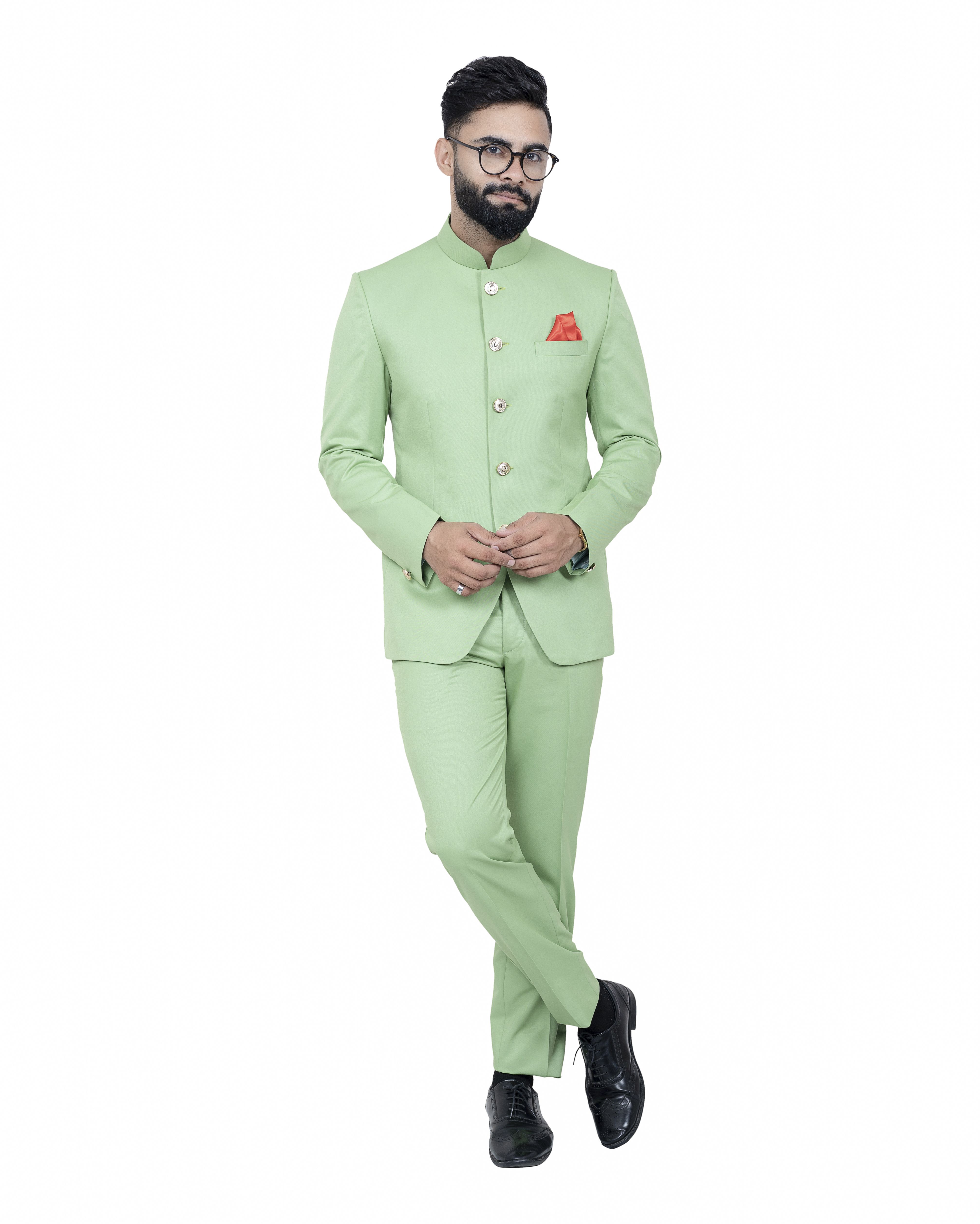 Men jodhpuri bandhgala Solid Suit
