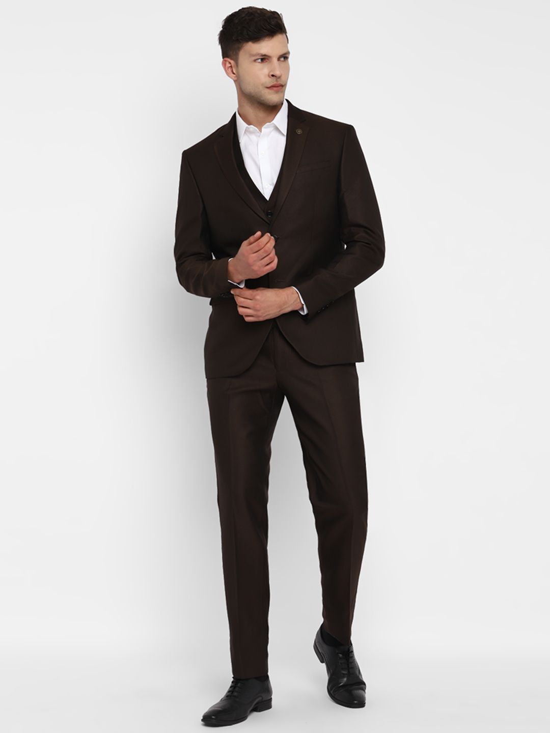 Men 3-Piece Suits Solid Suit