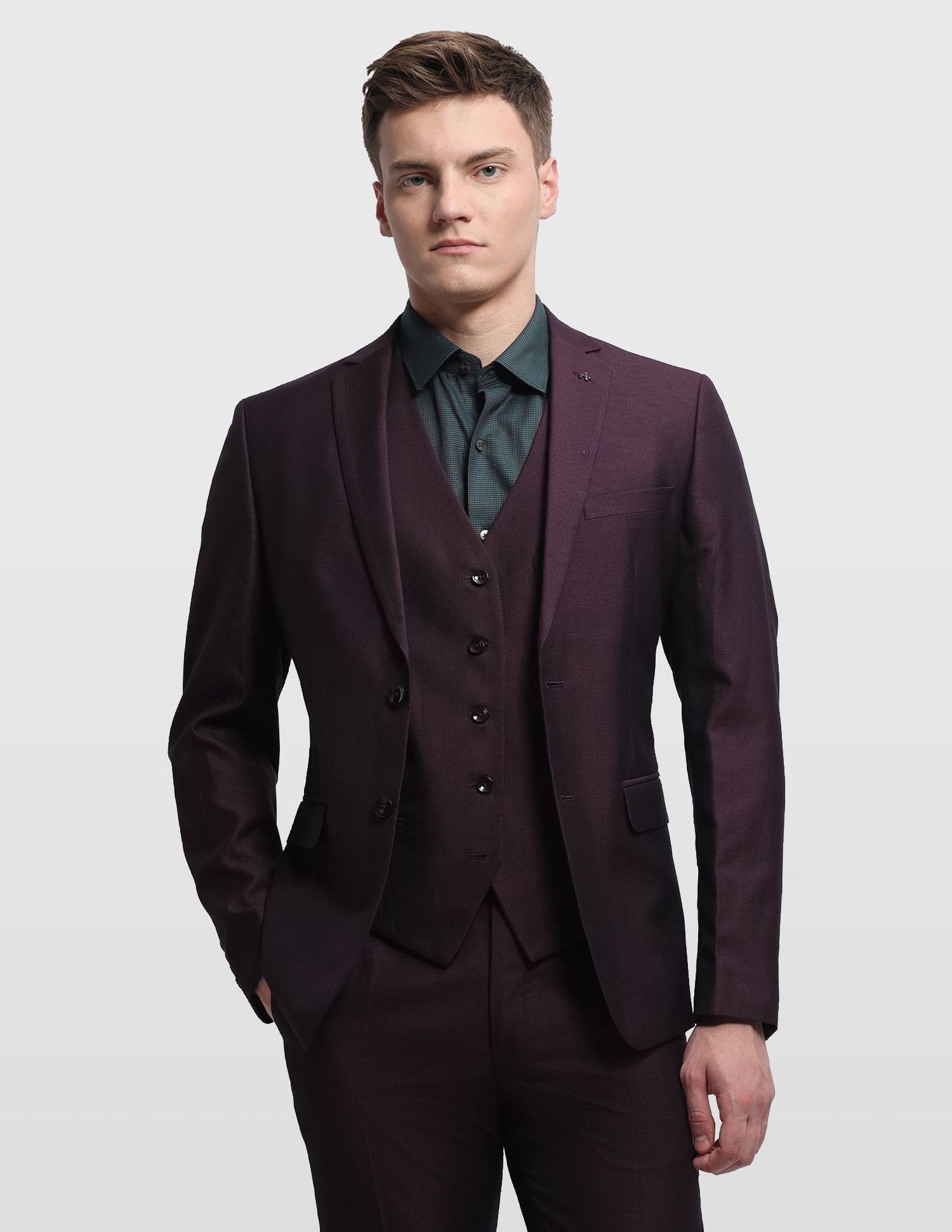 arrow Men Formal Wear Self Design Suit-picture-43