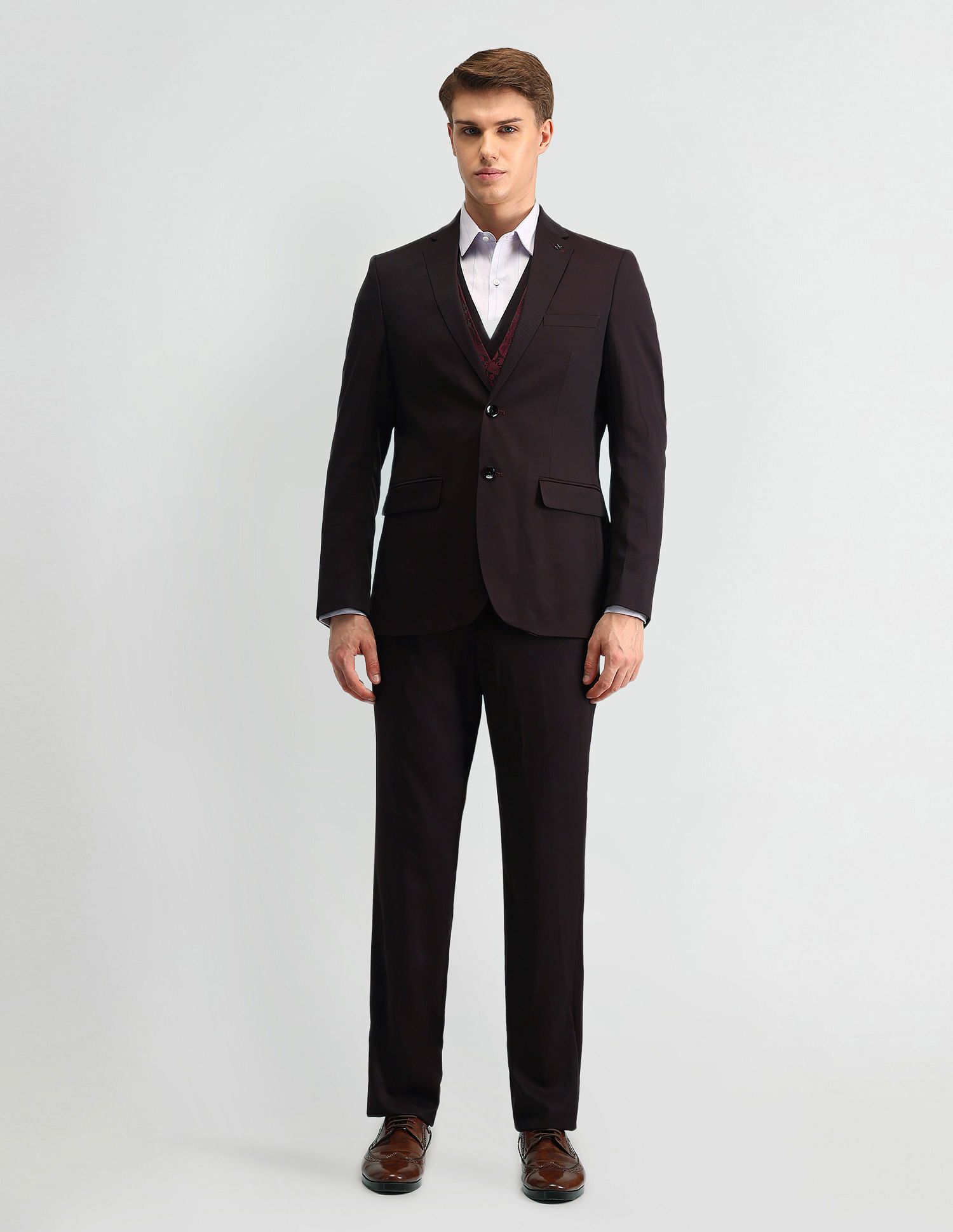 arrow Men 3-piece Printed Suit-picture-10