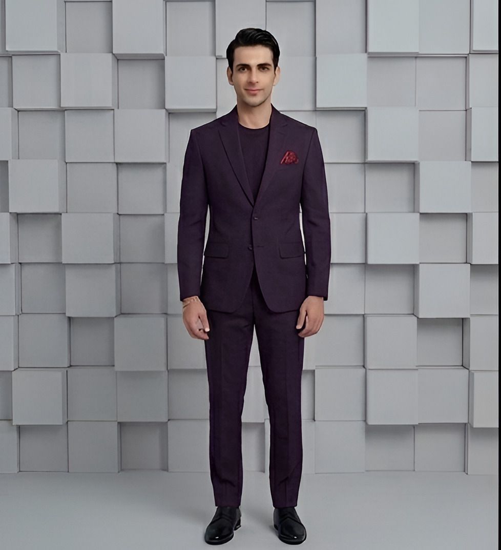risani Men Causal and Formal Single Breasted Solid Suit-picture-18