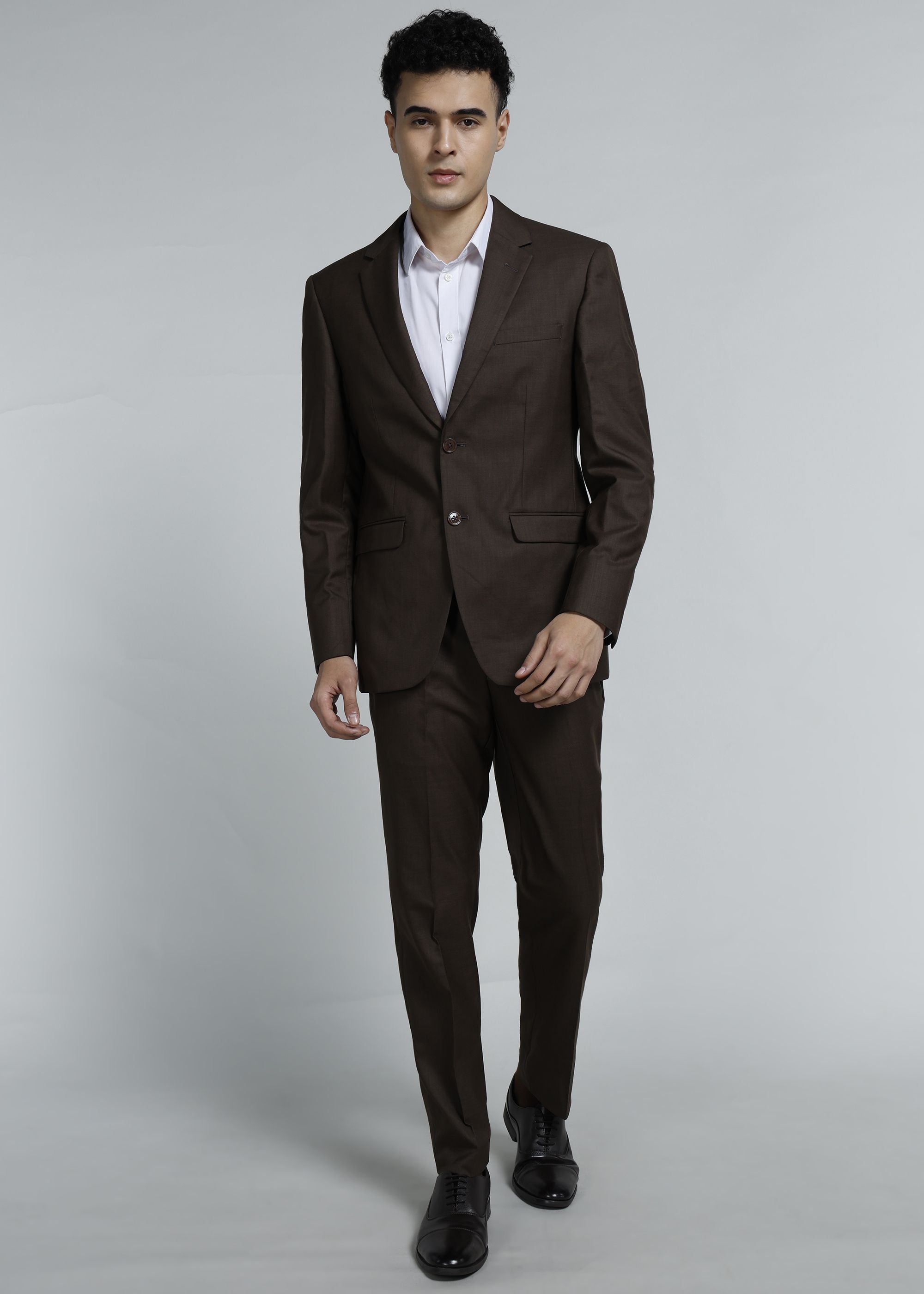 peter england Men Single Breasted Solid Suit-picture-41