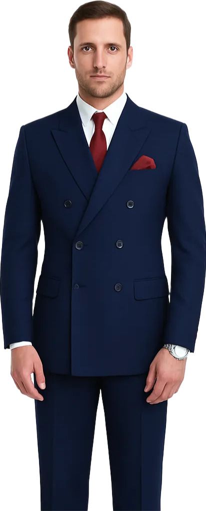 risani Men Double Breasted Solid Suit-picture-46