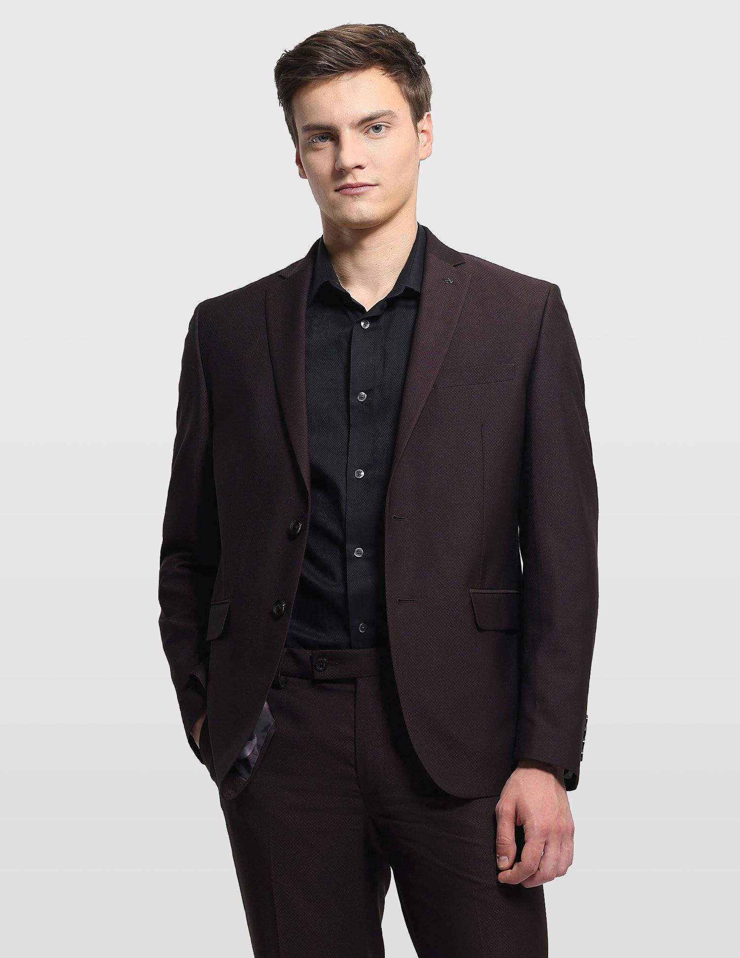 arrow Men Two Piece Solid Suit-picture-27