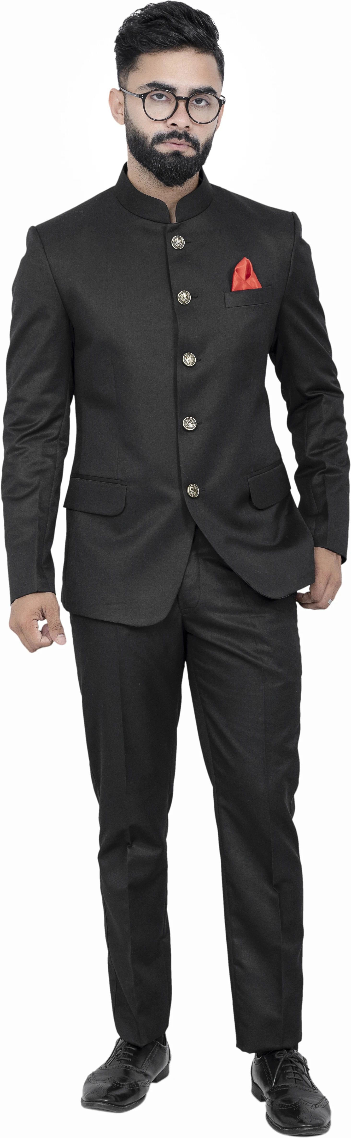 Men jodhpuri bandhgala Solid Suit