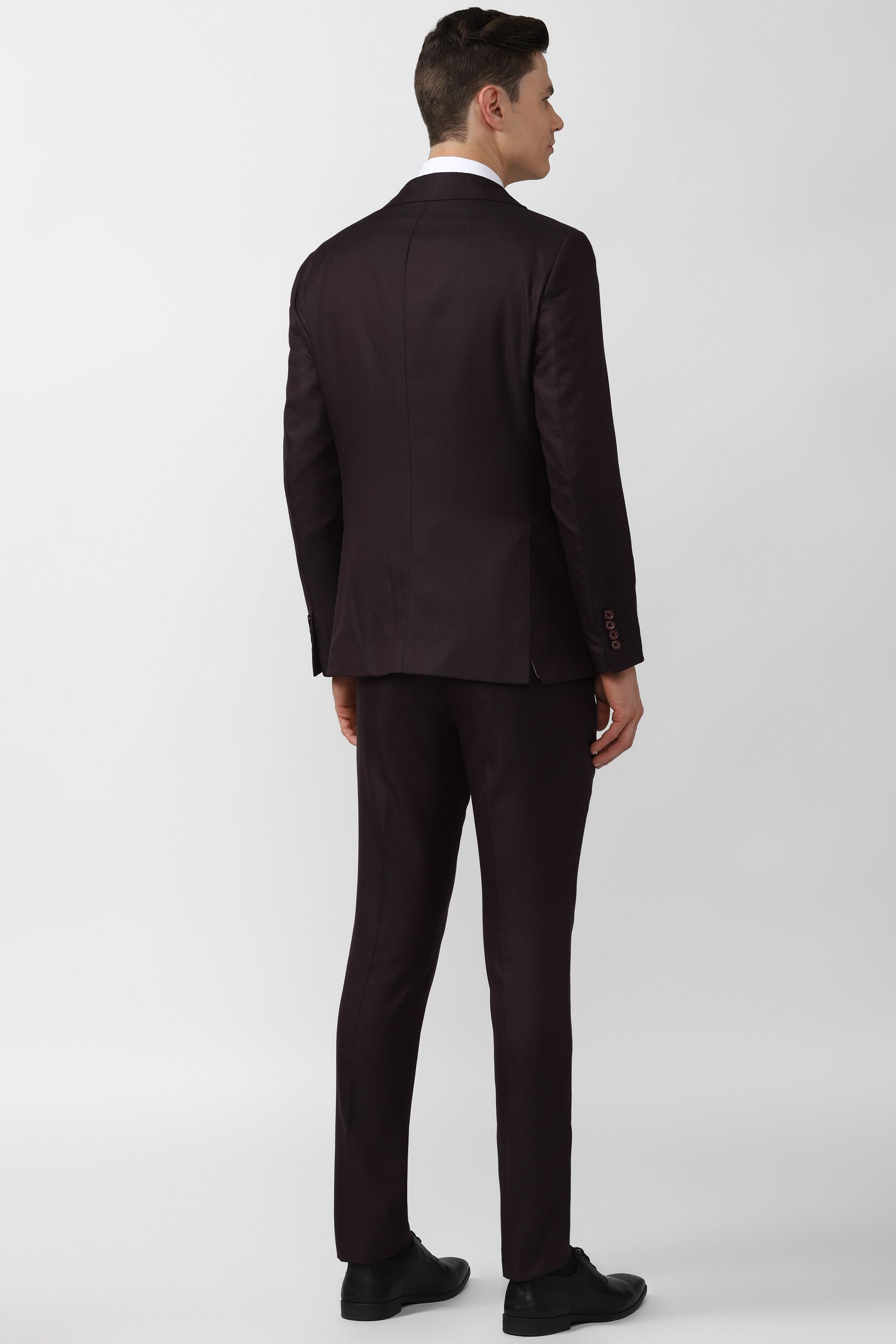 peter england Men Tuxedo Style Checkered Suit-picture-42