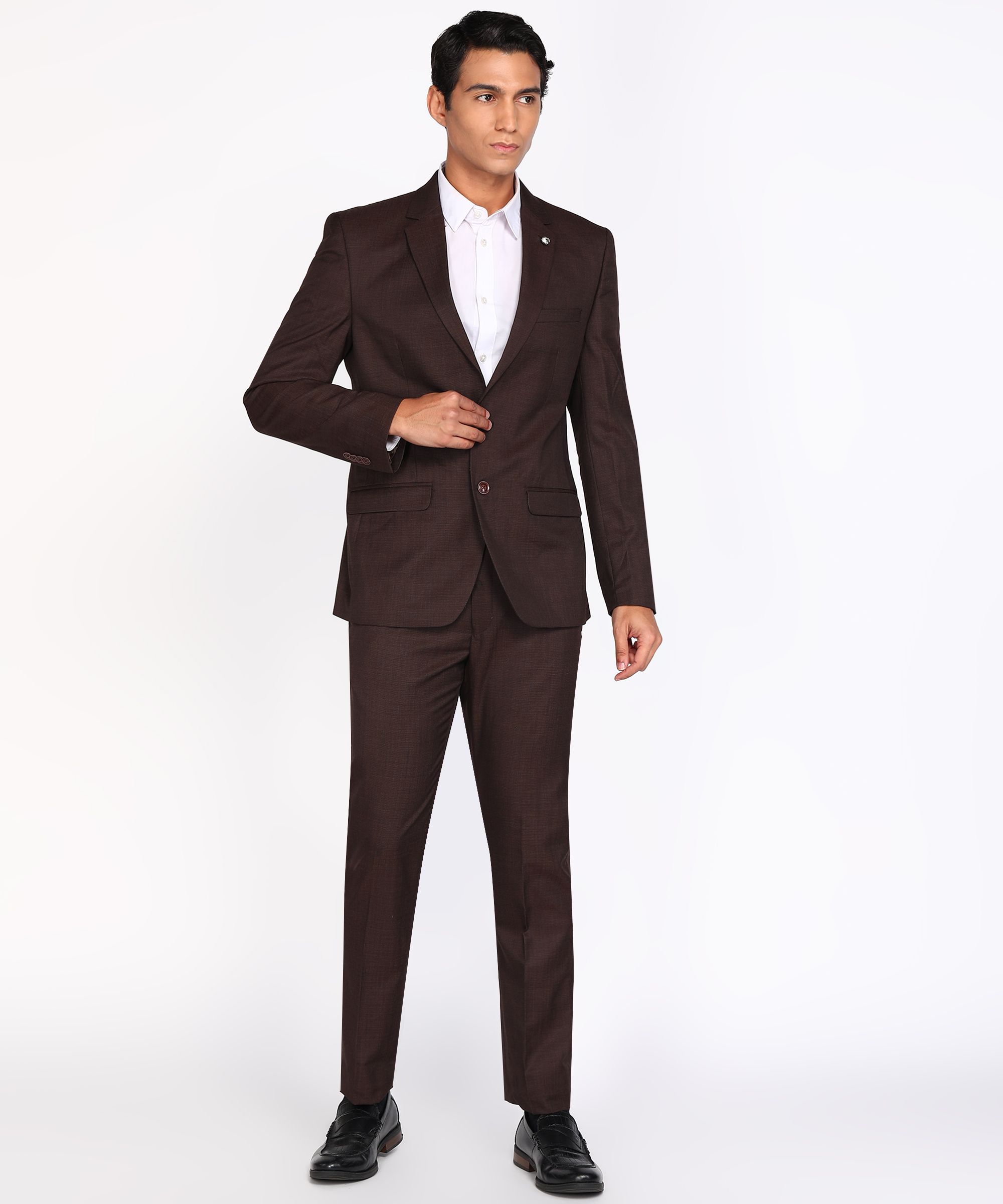 park avenue Men 2 PC Suit Self Design Suit-picture-22