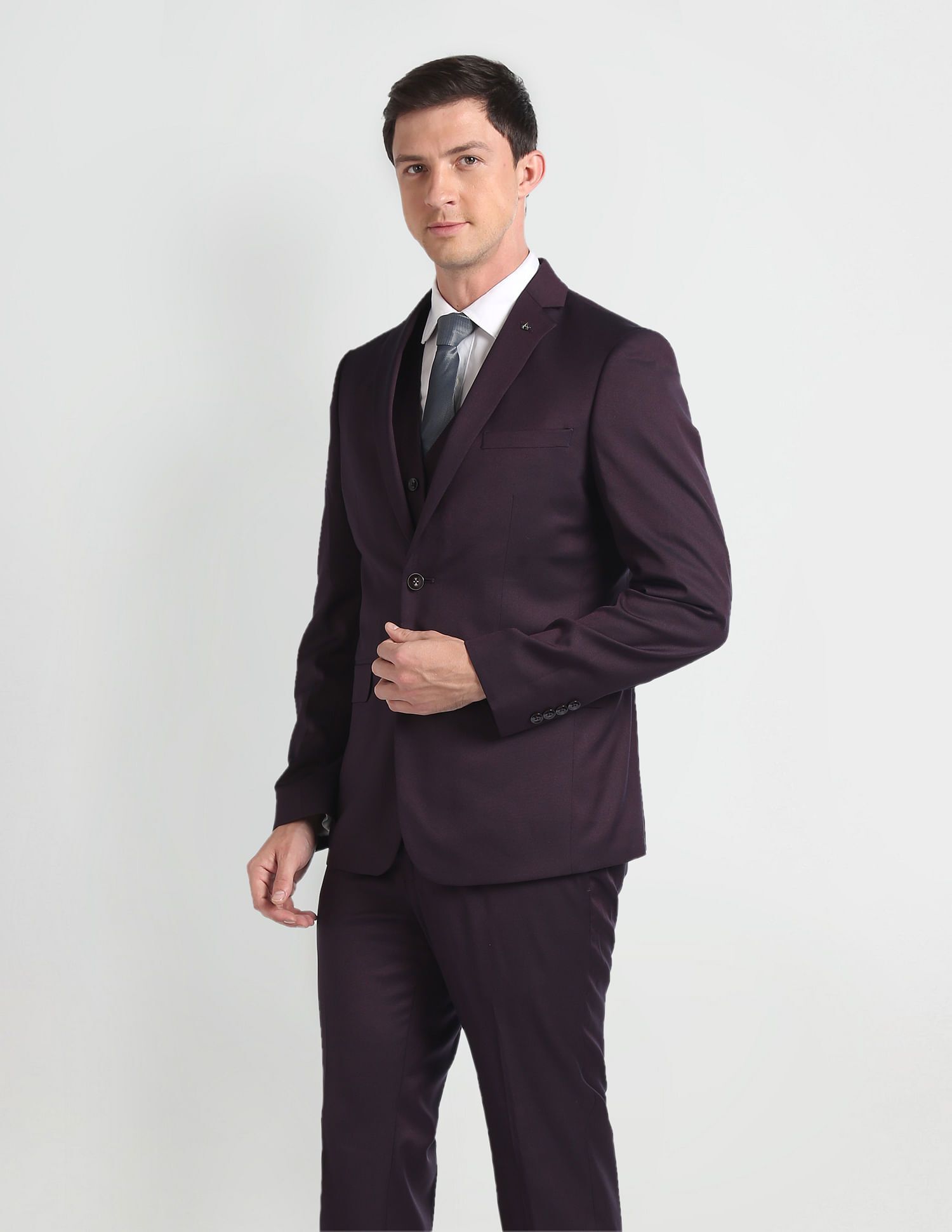 arrow Men Self Design Self Design Suit-picture-13