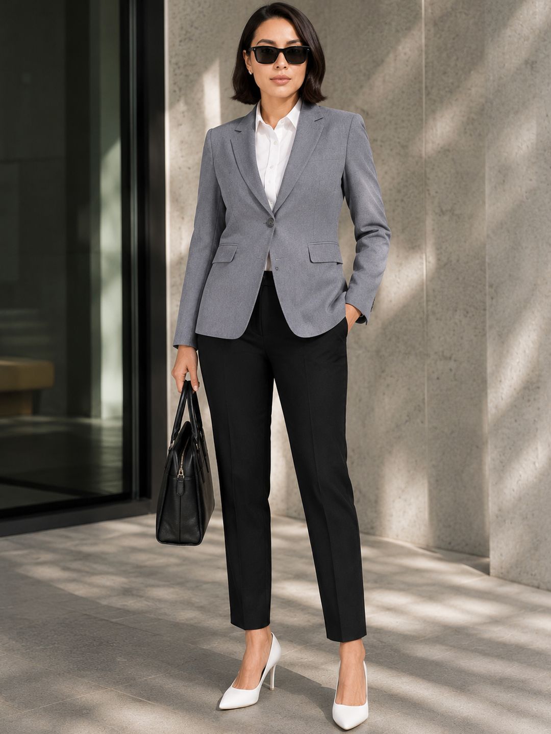 hancock Women Blazer and Trouser Suit Set Solid Suit-picture-16