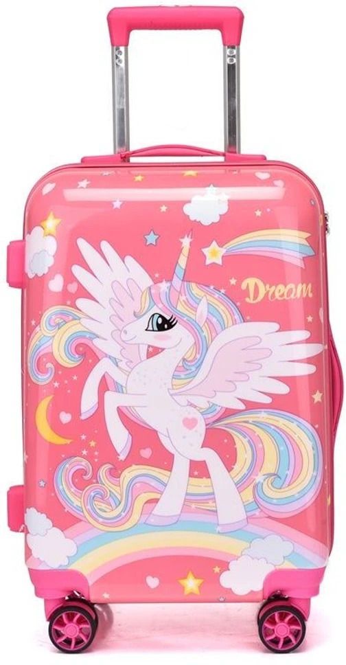 Small Cabin Suitcase (20 inch) 4 Wheels - New Style Unicorn Printed Pattern Suitcase & Extra Light Weight Kids - Multicolor-image-27