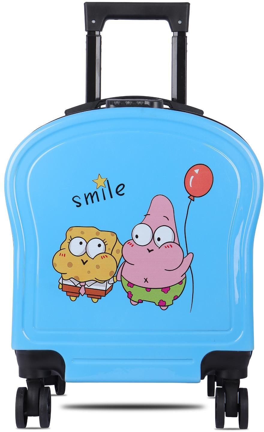 Small Cabin Suitcase (39 cm) 8 Wheels - Kids Trolley Bag Premium Polycarbonate Material Kids Waterproof Trolley Bag - Blue-image-25