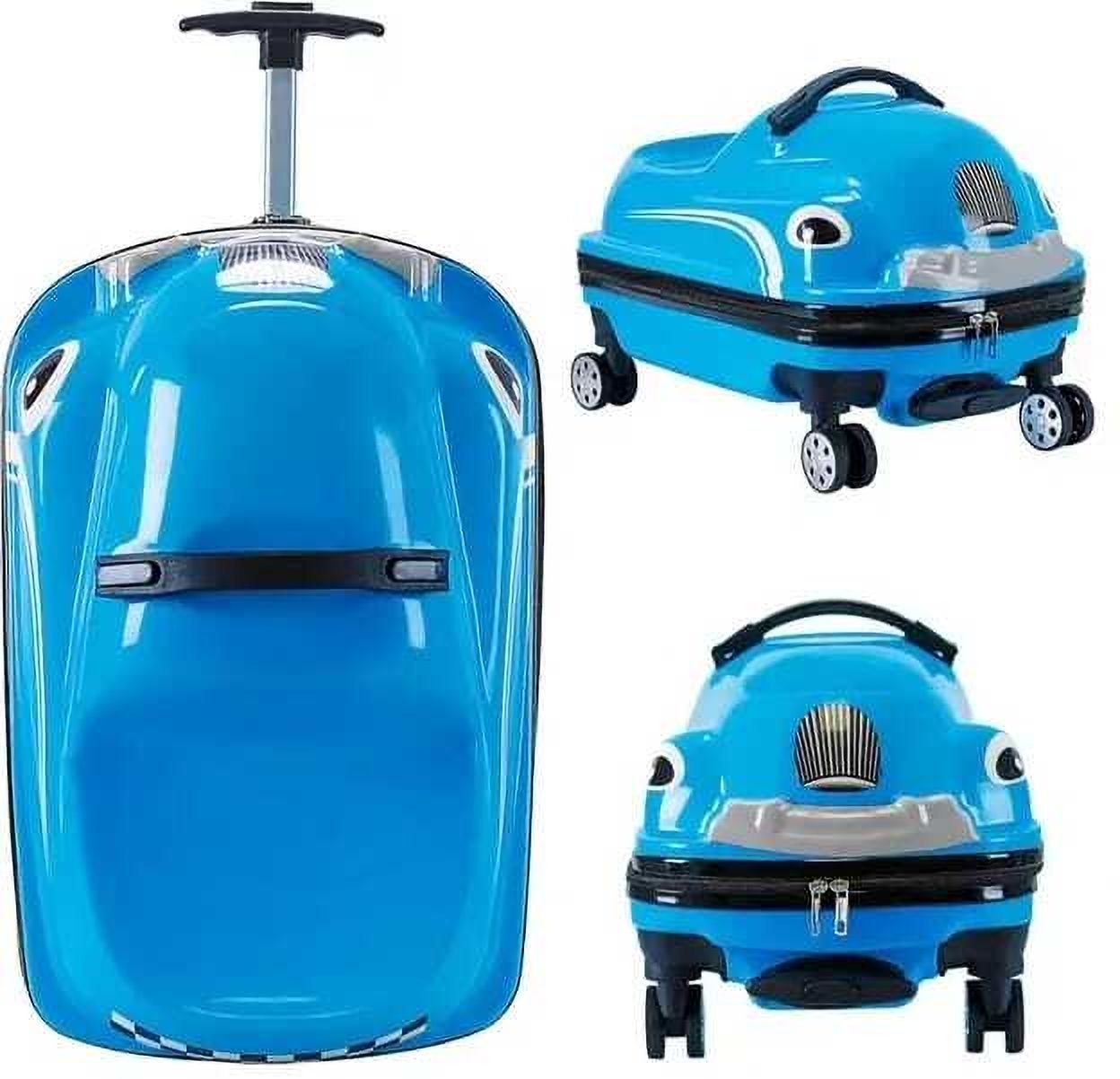 Small Cabin Suitcase (45 cm) - kids Riding suitcase Children 3D Scooter Suitcase for kids - Blue-image-36