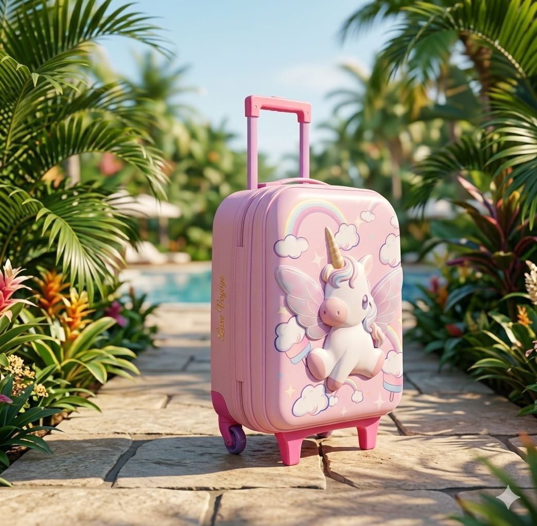 navrangi Small Cabin Suitcase (48 cm) 2 Wheels - Magical Flight Travel Case - Pink-picture-9