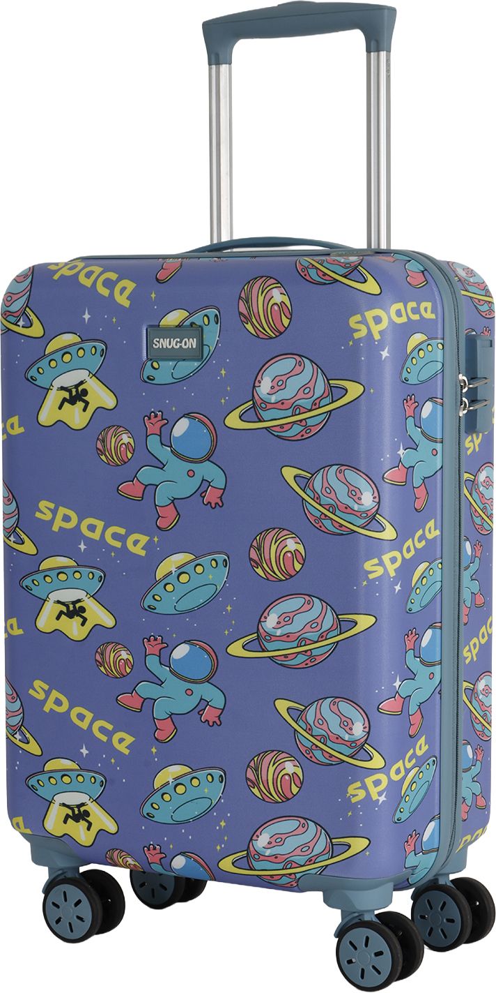 Small Cabin Suitcase (55 cm) 4 Wheels - Space Kids Hard Luggage 20'' | Stylish Kids Travel Suitcase with Strong Wheels - Purple-image-44