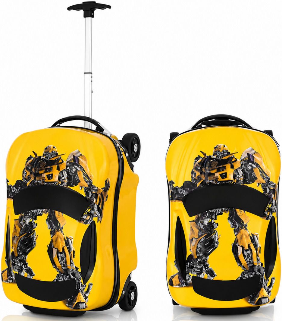 Small Cabin Suitcase (45 cm) 4 Wheels - Little Pup 2 in 1 Kids Trolly bag with bagpack for Boys & Girls - Yellow-image-18