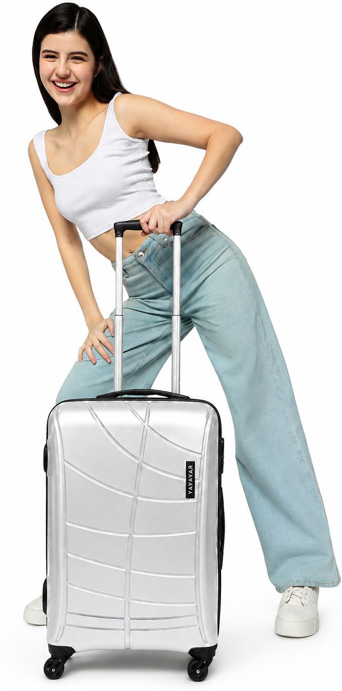 Small Cabin Suitcase (55 cm) 4 Wheels - Sydney Scratchproof 360Degree Rotating Latest Design Trolley Bag - Silver-image-3
