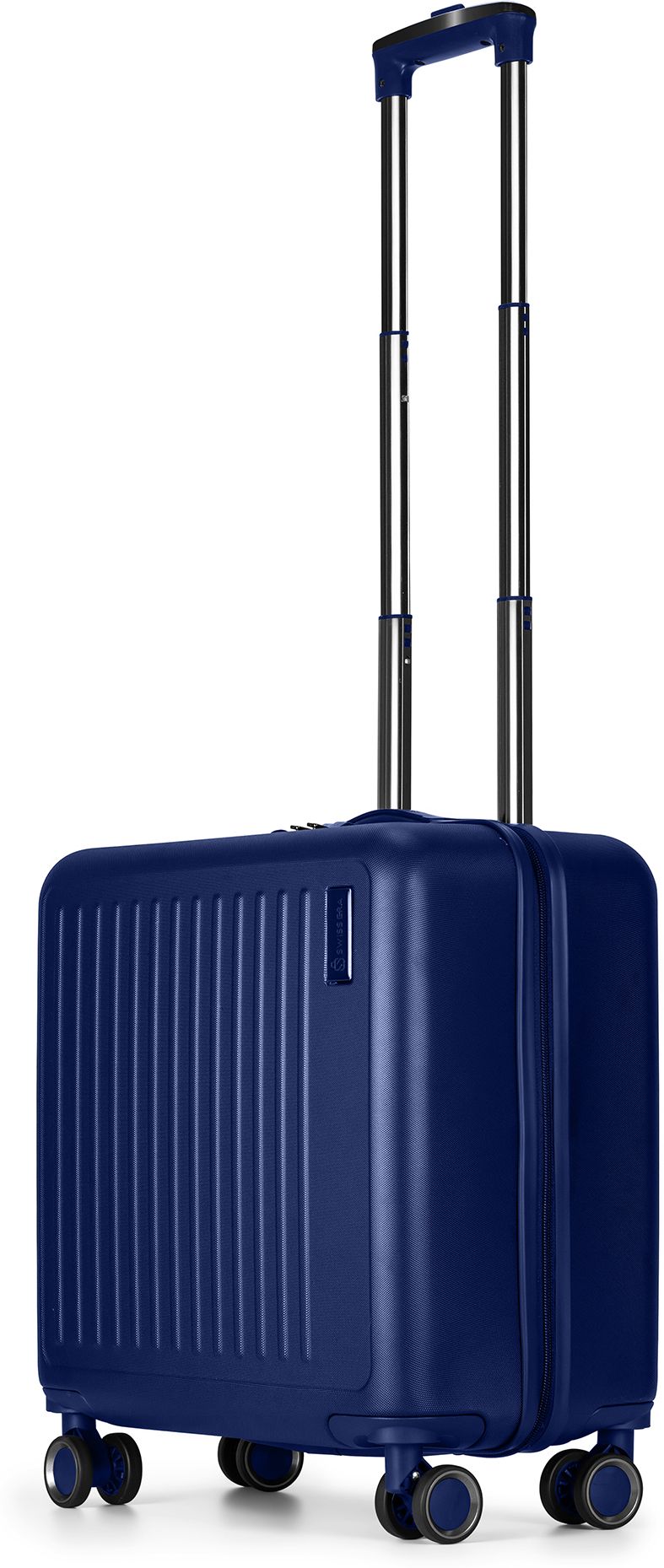 swiss era Small Overnighter & Briefcase (46 cm) 8 Wheels - Compact Overnighter & Briefcase Trolley - Airline Approved Size - Blue-picture-18