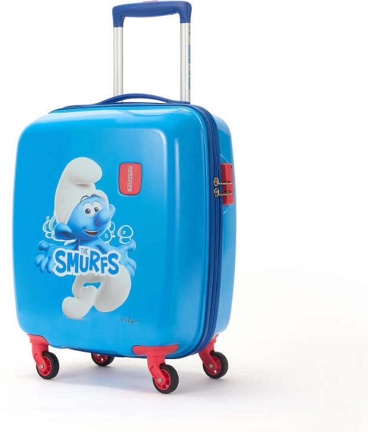Small Cabin Suitcase (53 cm) 4 Wheels - THE SMURFS 53 ( SMALL SIZE ) - Blue, Red-image-46