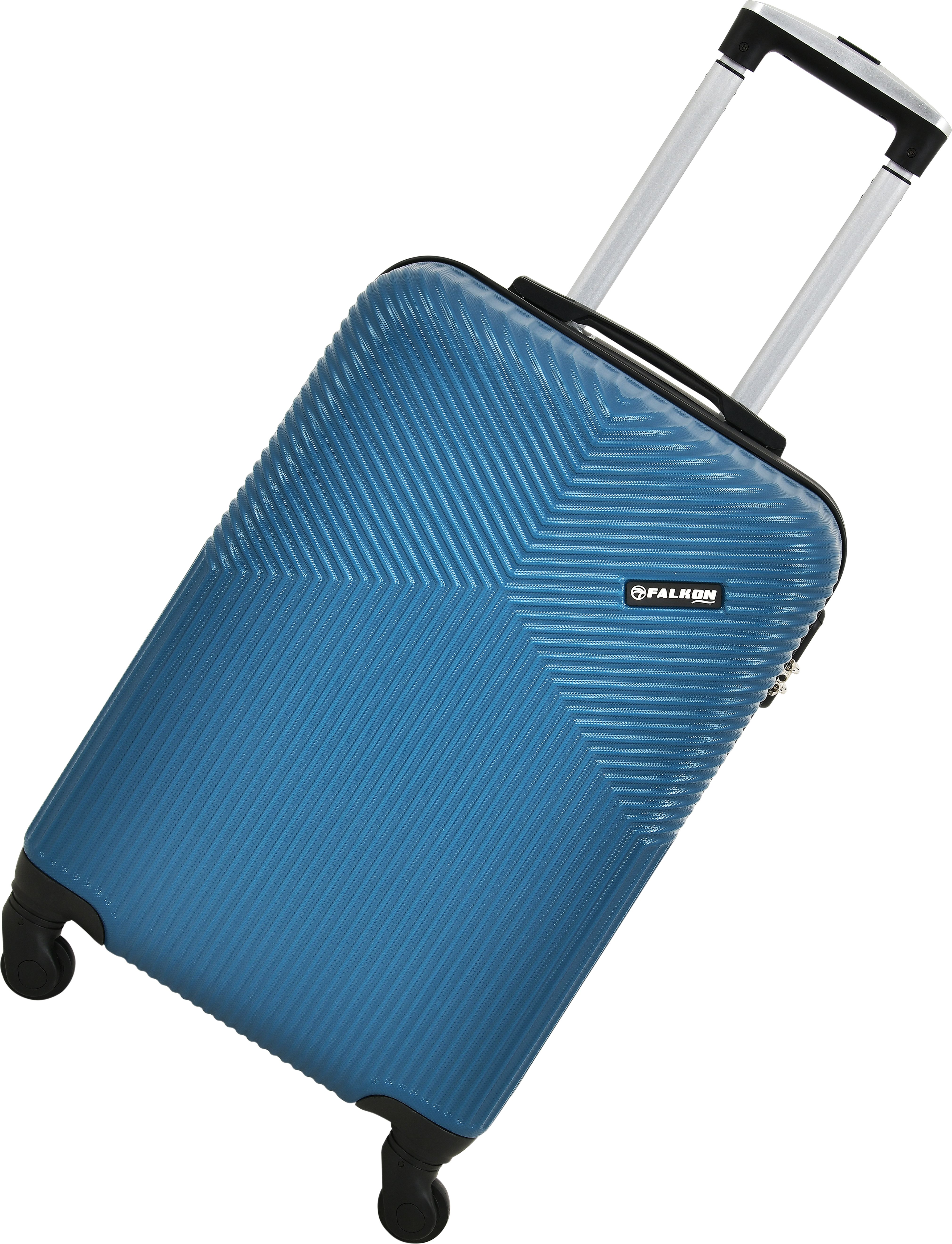 Small Cabin & Check-in Set (57 cm) 4 Wheels - AMERICAN Hard ABS & PC, Unbreakable with Combi Lock - Teal