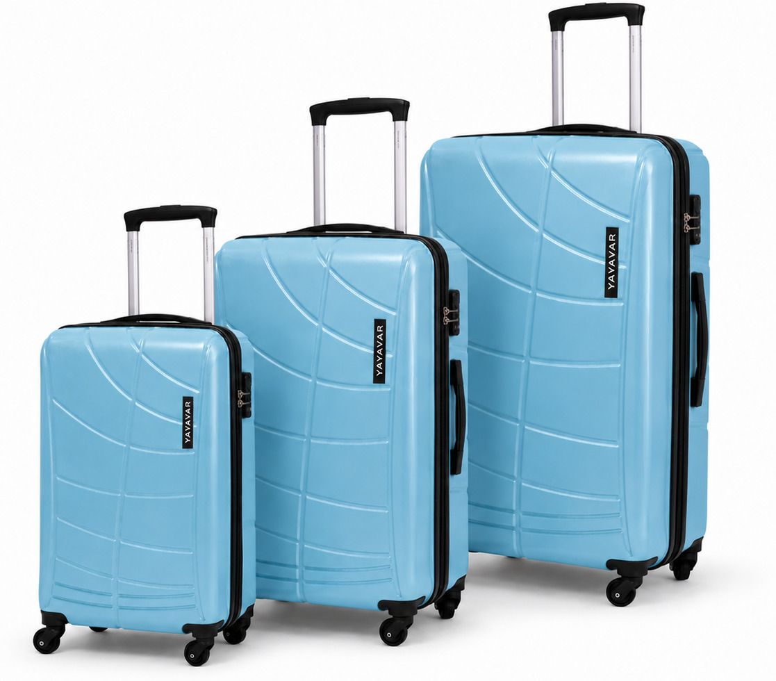Hard Body Set of 3 Luggage 4 Wheels - Sydney Scratchproof 360Degree Rotating Latest Design Trolley Bag - Teal-image-28