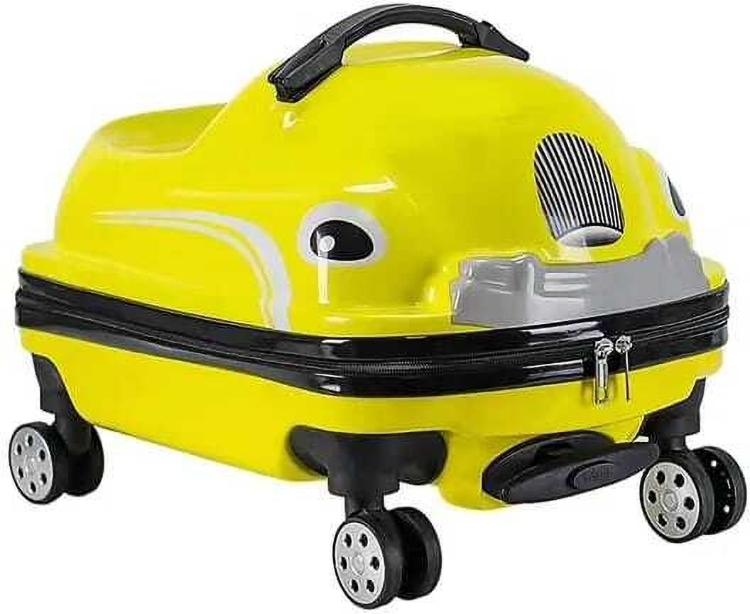 navrangi Small Cabin Suitcase (45 cm) 4 Wheels - kids Riding suitcase Children 3D Scooter Suitcase for kids - Yellow-picture-49