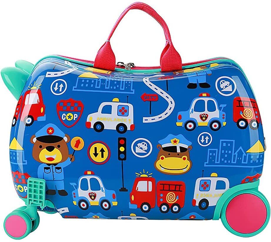 gustave Cabin Suitcase (9.1 cm) 4 Wheels - Kids Ride On Suitcase for Travel Lightweight Luggage with Wheels Ages 2 to 5 - Blue-picture-20