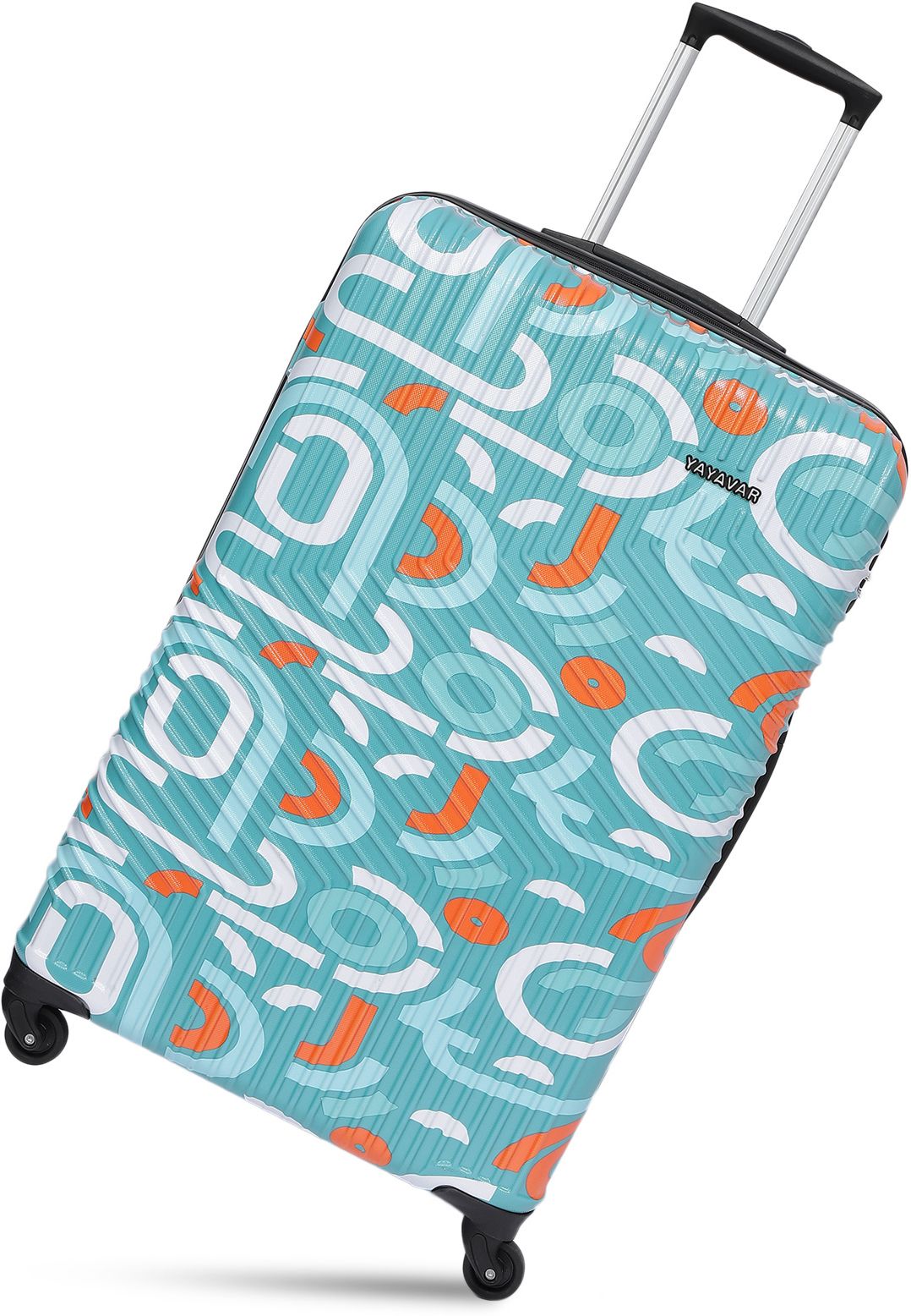 Large Check-in Suitcase (76 cm) 4 Wheels - PARIS - Scratch Proof Printed Trolley Bag - Teal
