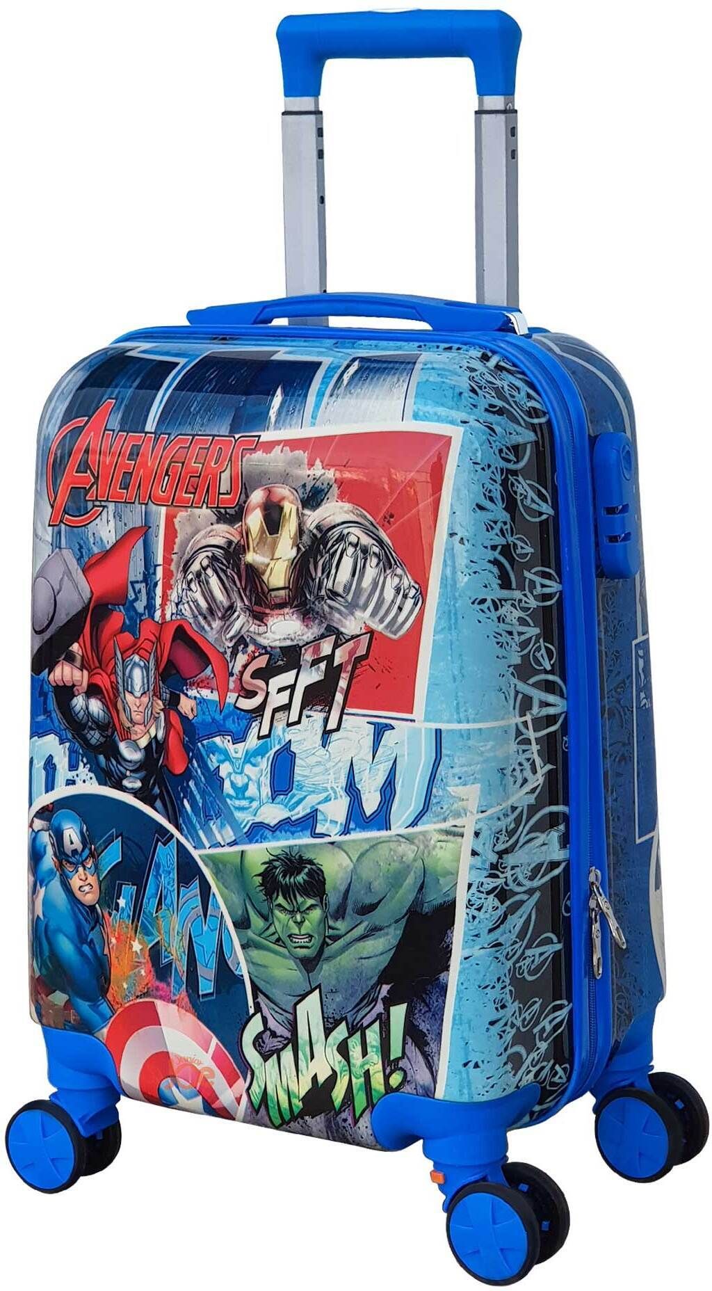 Small Cabin Suitcase (20 inch) 4 Wheels - Lightweight Kids Rolling Luggage With Hard Shell Carry On Travel Trolley Bag - Multicolor-image-33