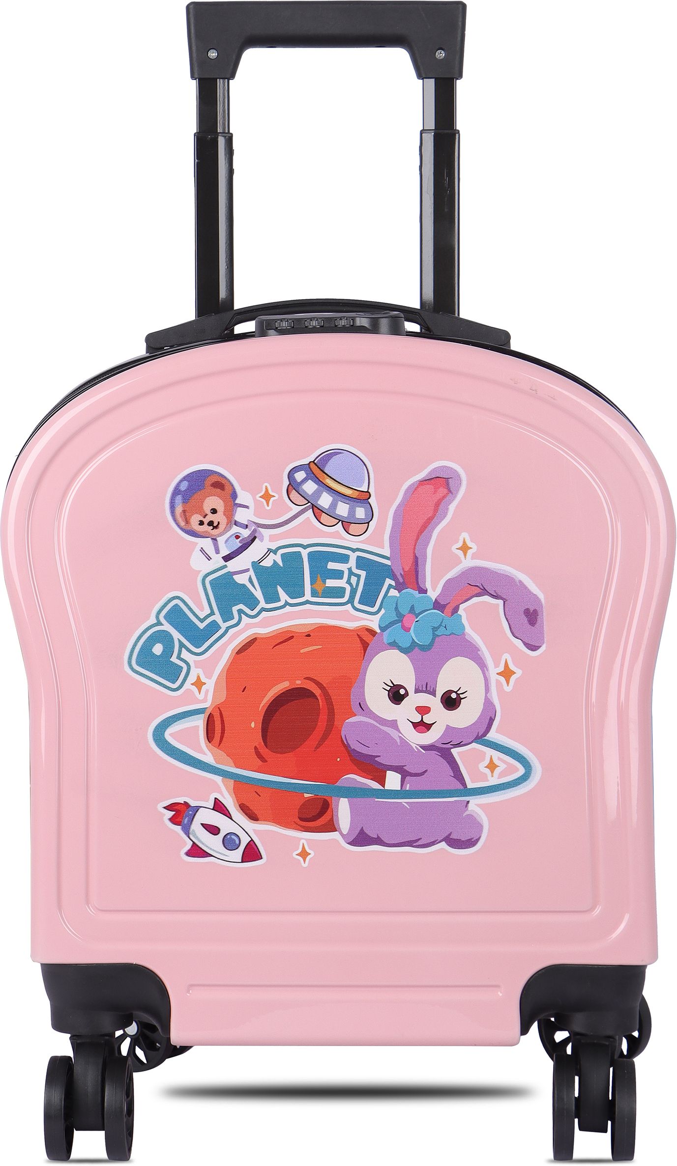 Small Cabin Suitcase (39 cm) 8 Wheels - Kids Trolley Bag Durable Polycarbonate Waterproof Trolley Bag for Kids - Pink-image-28