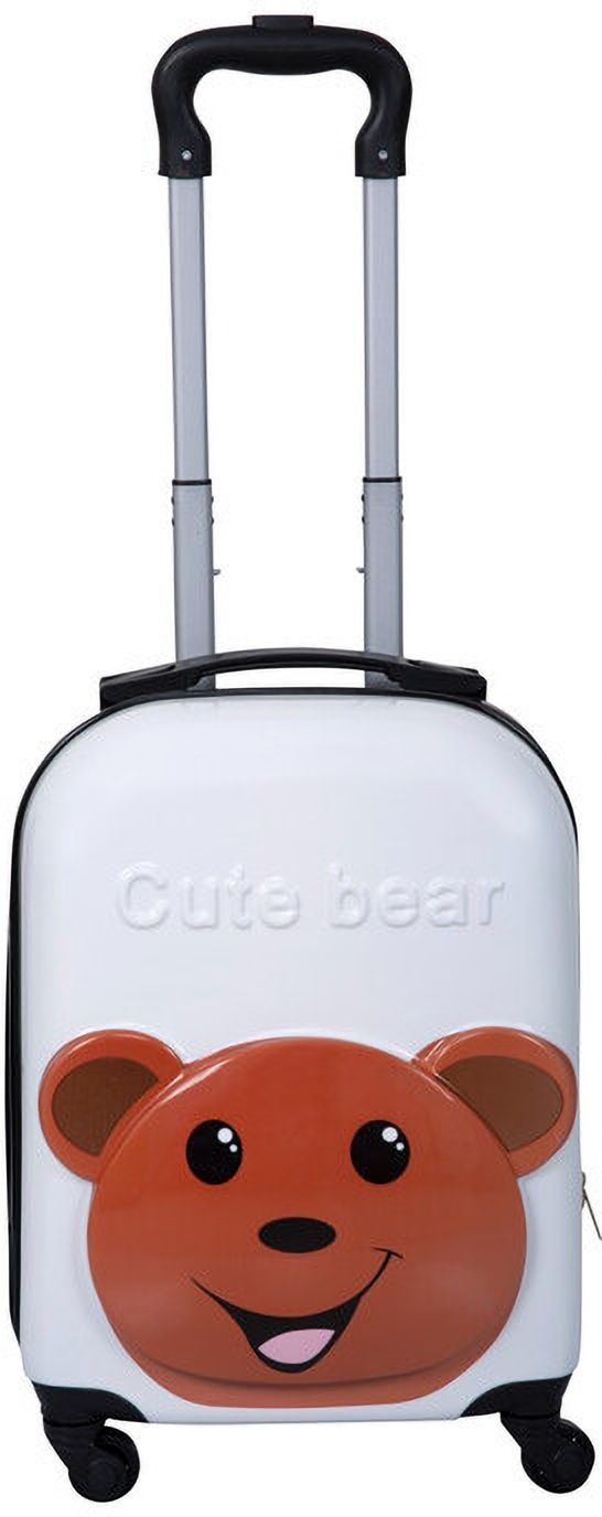 polo class Small Cabin Suitcase (29 inch) 4 Wheels - Zoo White Bear Hard-Sided Polycarbonate Kids Trolley Bag -18 Inches - White-picture-19