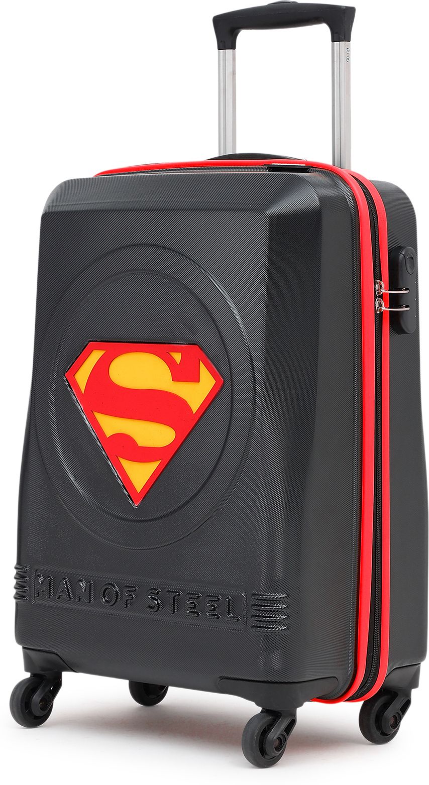 yayavar Small Cabin Suitcase (55 cm) 4 Wheels - SUPERMAN OFFICIAL MERCHANDISE TROLLEY WITH PREMIUM MOULDED SUPERMAN LOGO - Red, Black-picture-33