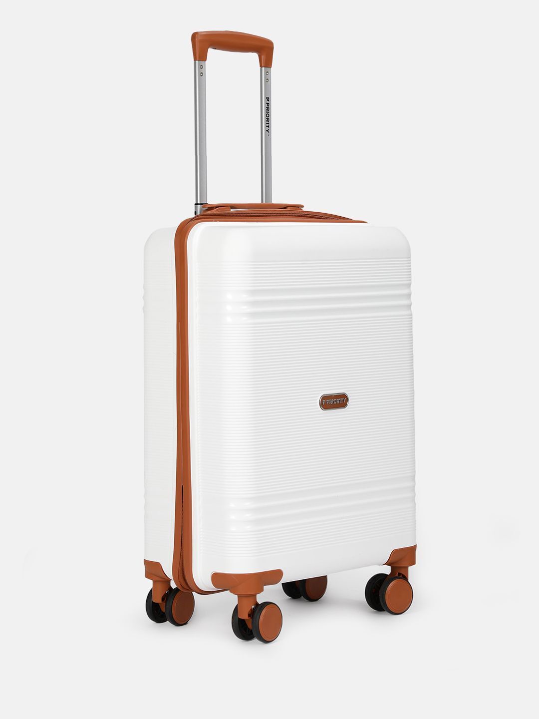 Small Check-in Suitcase (20 inch) 4 Wheels - Luggage 20 Inch Lightweight ABS Hard Shell Cabin Size Travel Trolley Bag - White-image-44