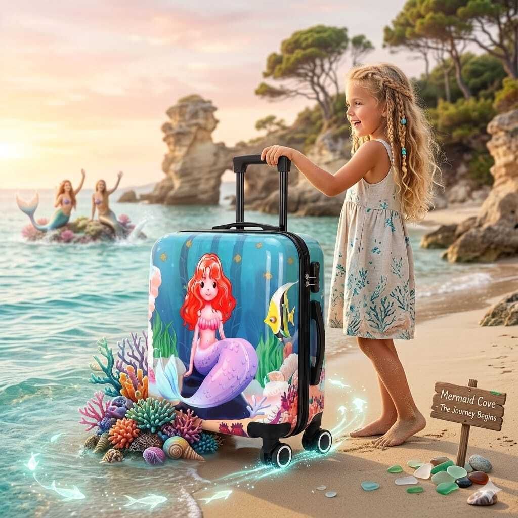 Small Cabin Suitcase (51 cm) 4 Wheels - Lightweight kids cabin suitcase 18 inch - Purple-image-47