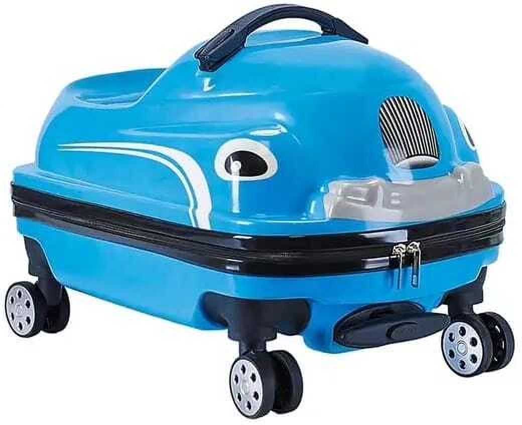 Small Cabin Suitcase (45 cm) 4 Wheels - kids Riding suitcase Children 3D Scooter Suitcase for kids - Blue-image-37