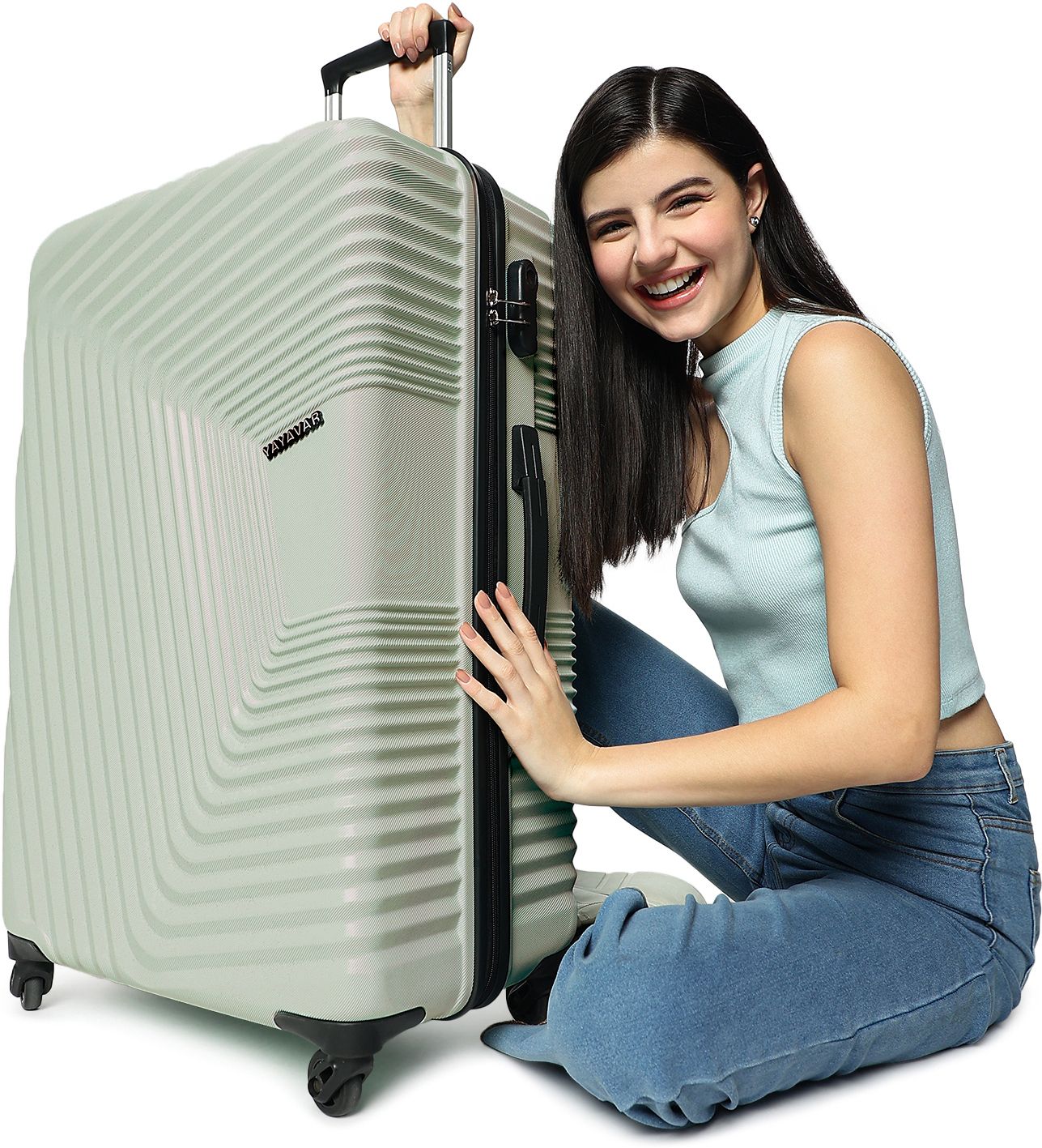 Large Check-in Suitcase (76 cm) 4 Wheels - Monaco Scratchproof 360Degree Rotating Latest Design Trolley Bag - Green