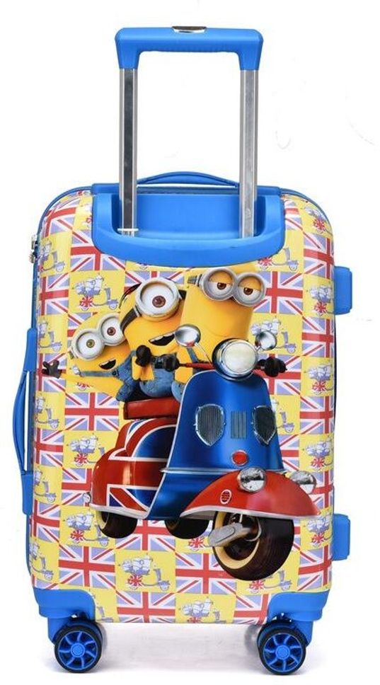 Small Cabin Suitcase (20 inch) 4 Wheels - Scooter Minion Printed Pattern Suitcase & Extra Light Weight Kids - Multicolor-image-17